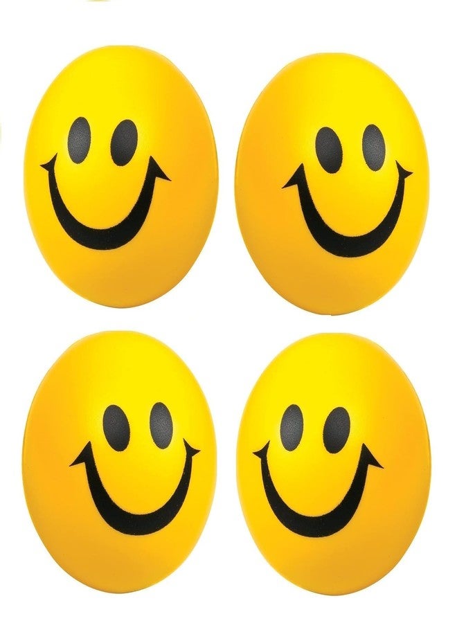 Tudoccy Smiley Stress Relief Ball for Kids & Adults - Soft Squeeze Toy for Hand Exercise, Therapy & Fun - Cute Yellow Face, Non-Toxic Sponge Ball for Girls, Boys - Pack of 4 - Image 1